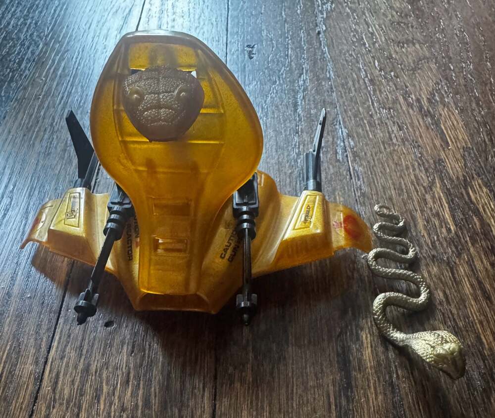 VTG GI G.I. Joe 1986 Cobra Emperor Serpentor Air Chariot Vehicle w/ Snake ARAH